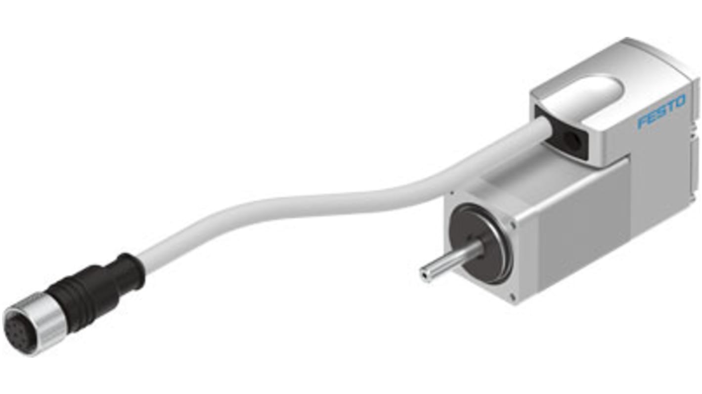 Motore passo-passo ibrido Festo EMMS-ST-28-L-S, angolo di passo 1,8°, tensione 48 V, grado di protezione IP65.