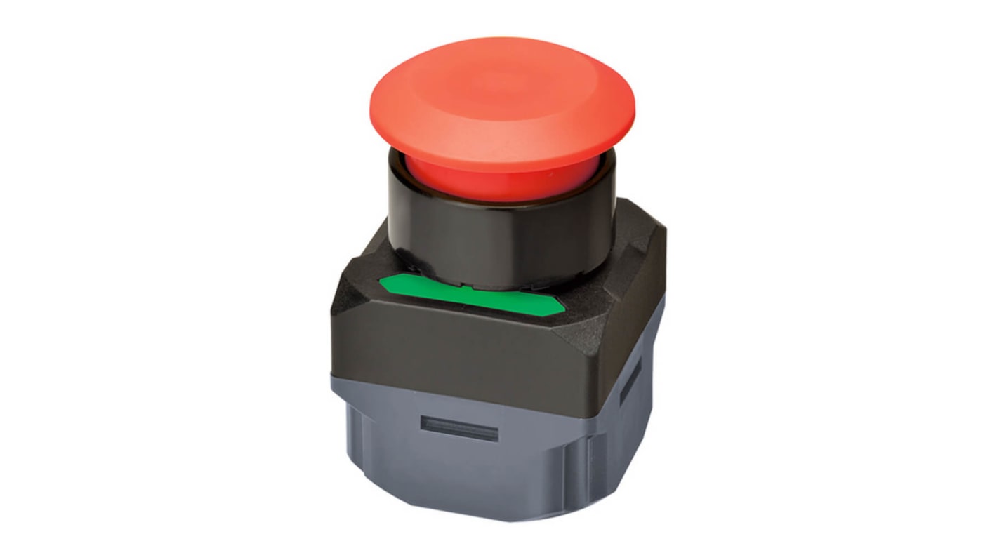 Omron A2W-TB-WC1 EU1BR, pulsante wireless rotondo nero, diametro 40mm, IP65, senza batteria, funzionamento a sub-GHz.