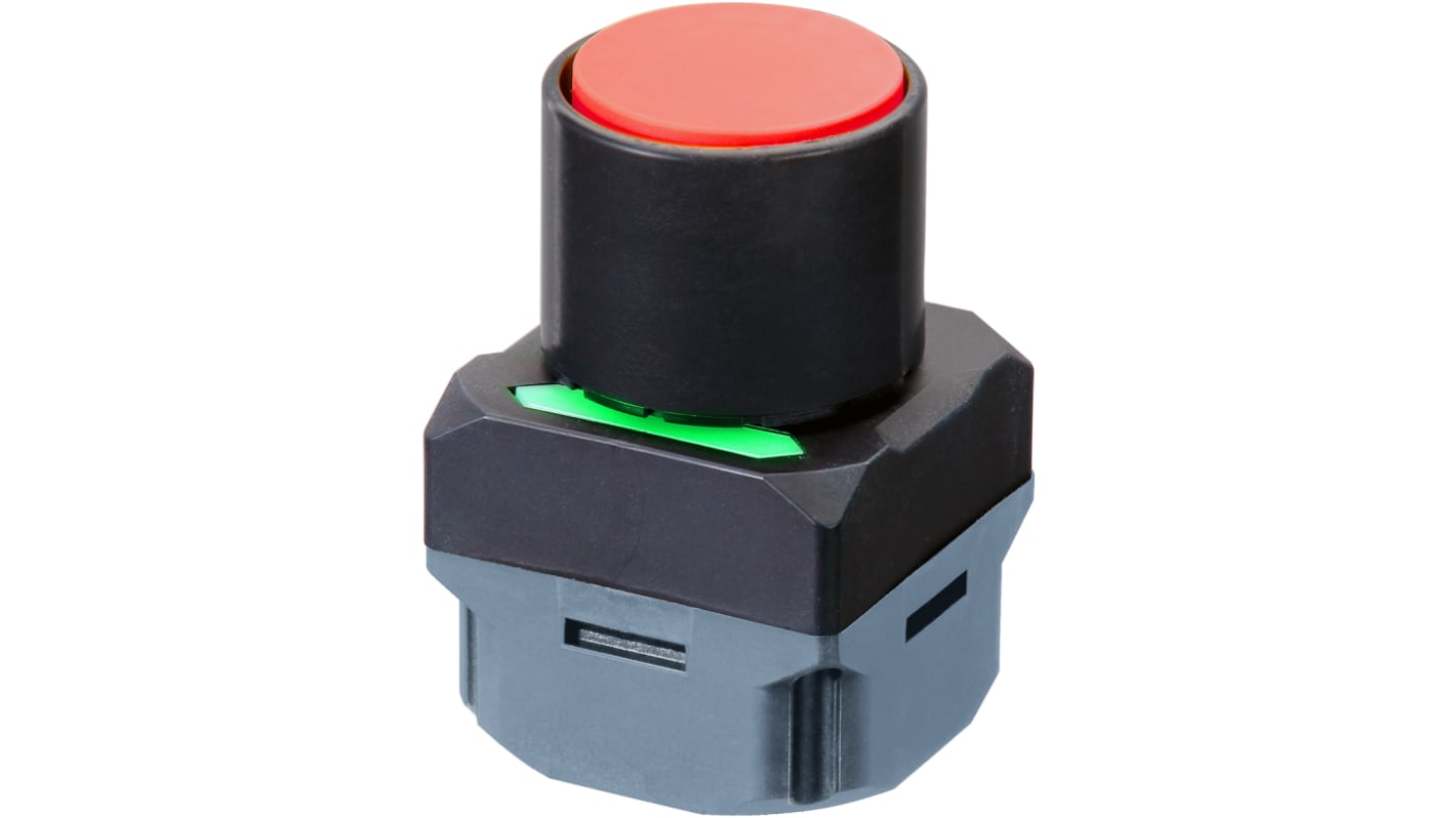Omron A2W-TB-WC1 EU2RB, pulsante rotondo rosso IP65, 40mm, senza batteria, 8 pulsanti assegnabili, alimentazione automatica.