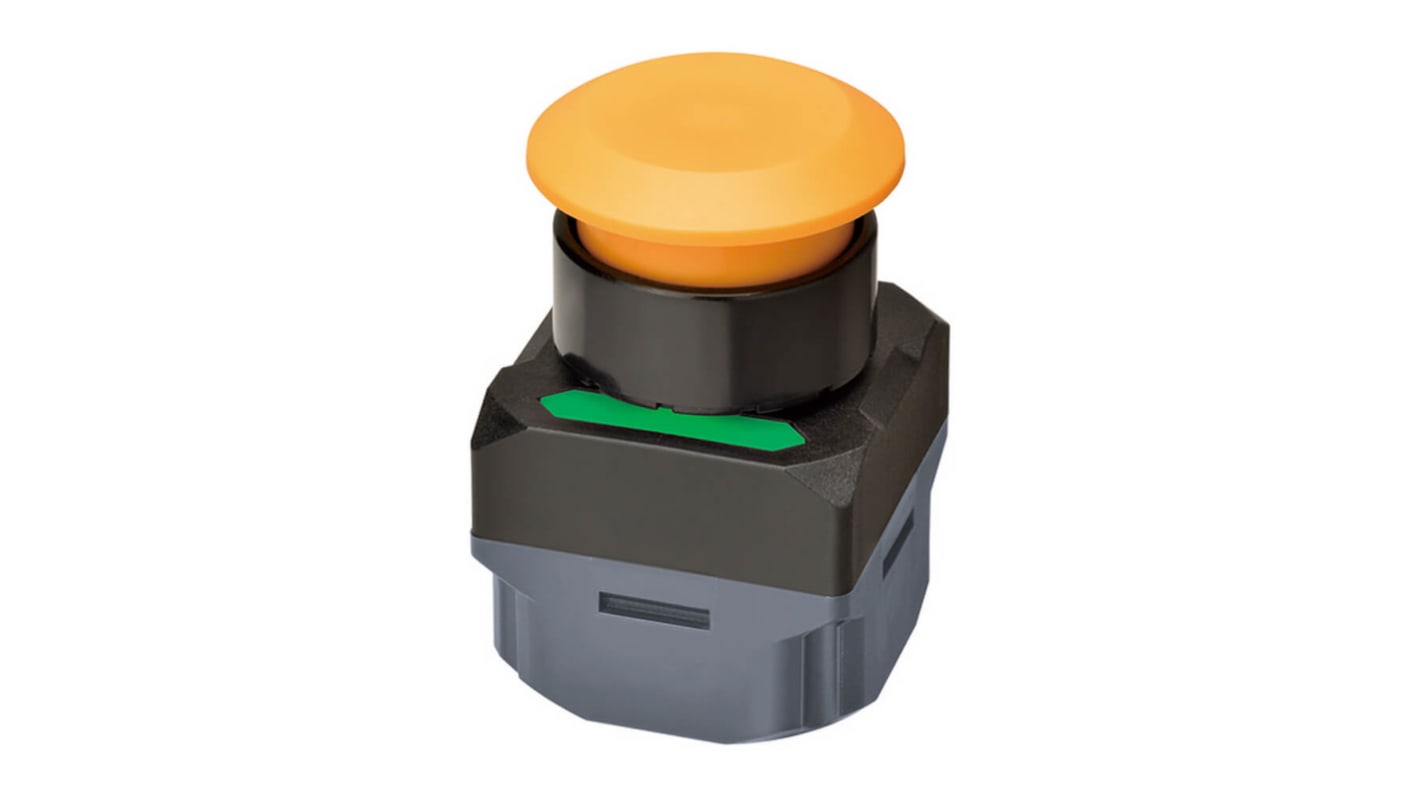 Omron A2W-TB-WC1 EU1BY, pulsante rotondo wireless IP65, diametro 40mm, senza batteria, in policarbonato.