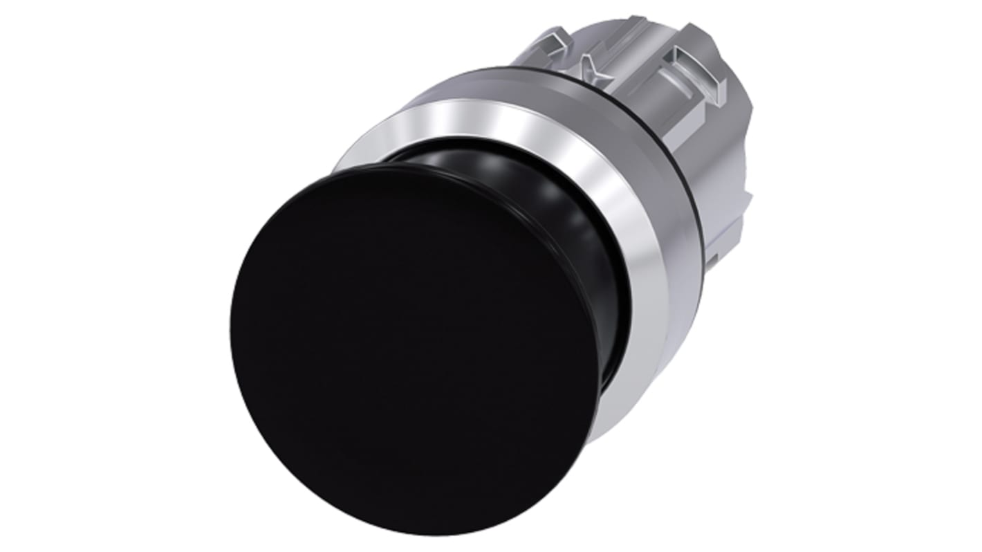 Attuatore pulsante instabile Siemens 3SU1050, diametro 30 mm, metallo lucido, grado di protezione IP66/IP67/IP69K.