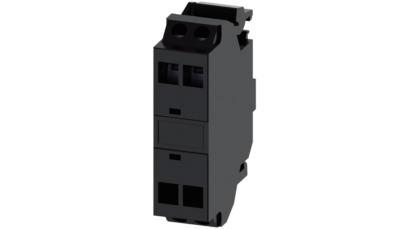 Blocco contatti pulsante Siemens 3SU1400-2DA10-3AA0, colore nero, tipo a molla, per montaggio a pavimento, compatibile con 3SU1.