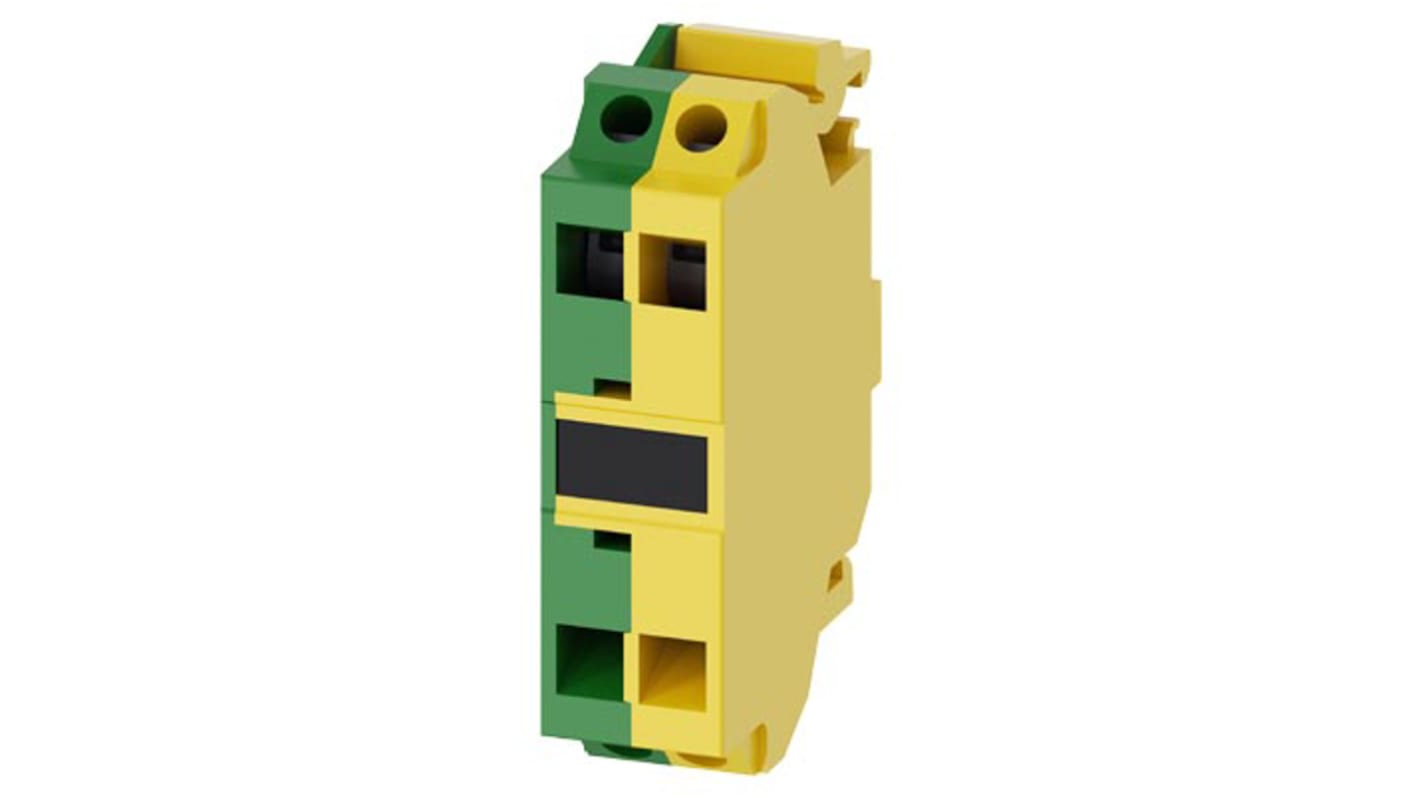 Blocco contatti a molla Siemens 3SU1400-2DA43-3AA0, giallo/verde, per montaggio a pavimento, compatibile con serie 3SU1.