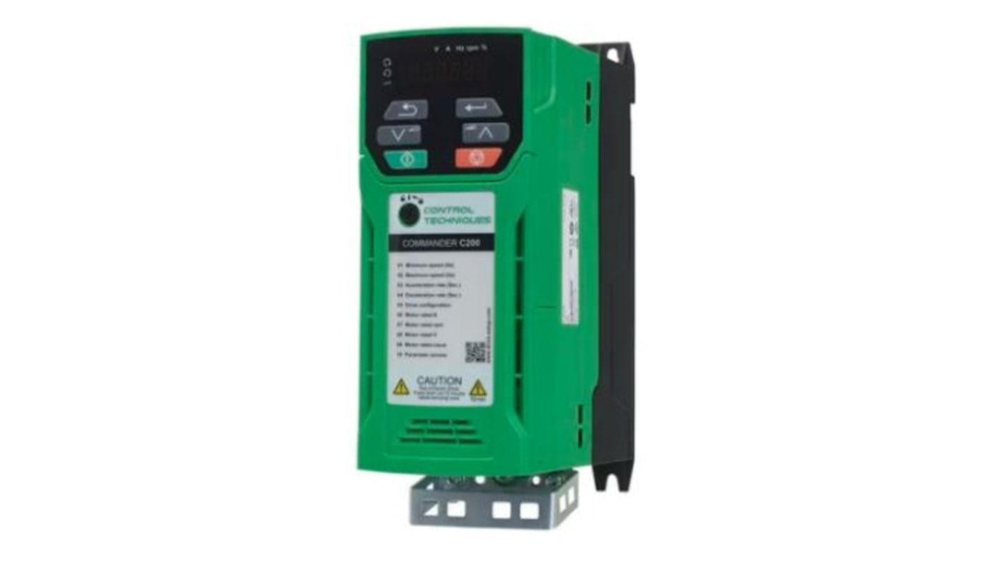 Control Techniques C300-03400094, inverter 3 fasi 4 kW, montaggio a pannello, corrente 9,4 A, IP20, frequenza 0-550 Hz.