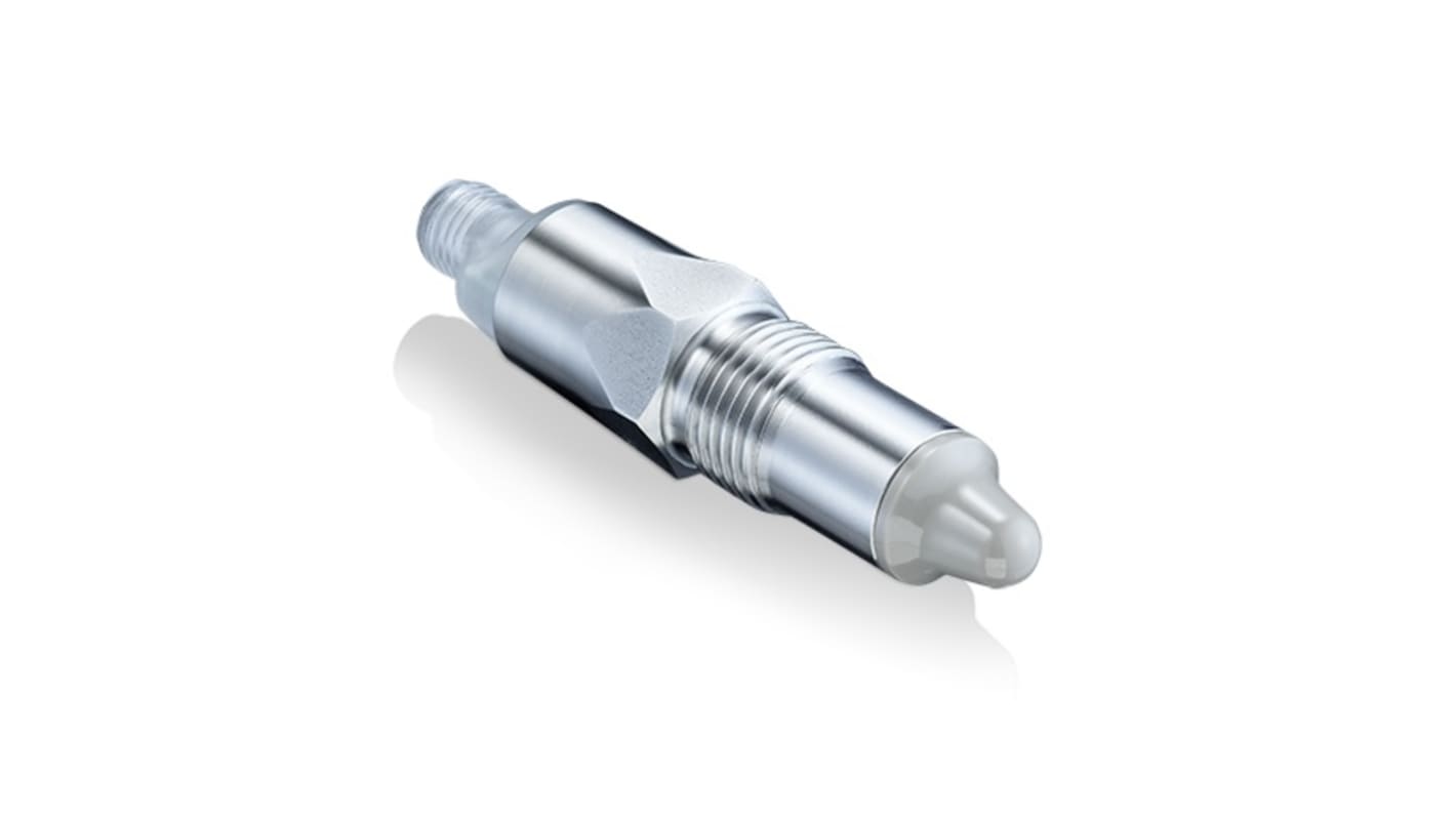 Sensore di livello Baumer LBFS-01421.0 in acciaio INOX, montaggio inferiore, uscita PNP, temperatura -40 a 85 °C.