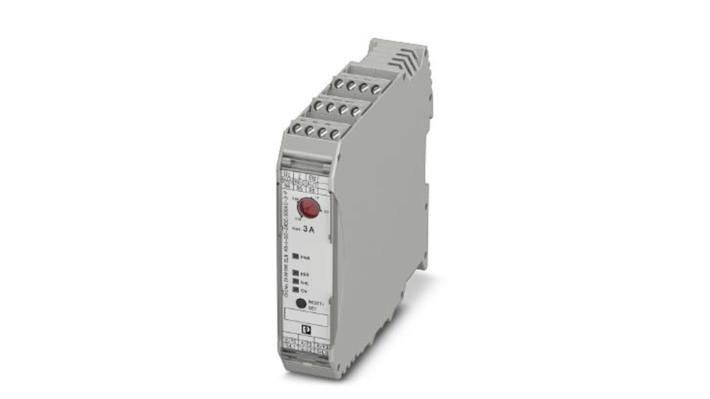 Phoenix Contact 2908696, starter motore avanzato per motori CA trifase fino a 3 A, montaggio su guida DIN. Funzione di inversione e monitoraggio corrente.