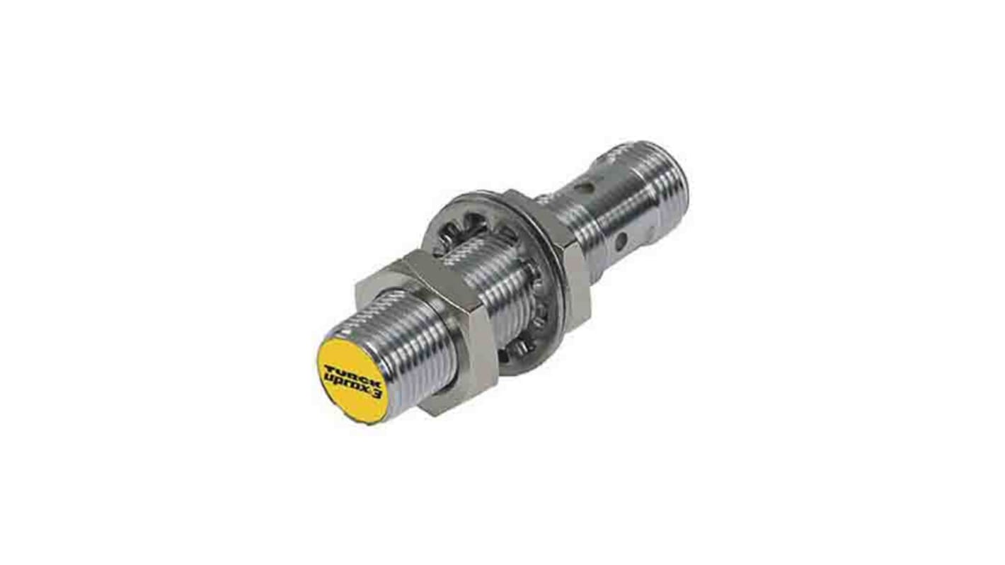 Sensore di prossimità cilindrico Turck BI6U-M12-IOL6X2-H1141, PNP/NPN, M12, IP68, alimentazione 10-30 V c.c., lunghezza 52 mm.