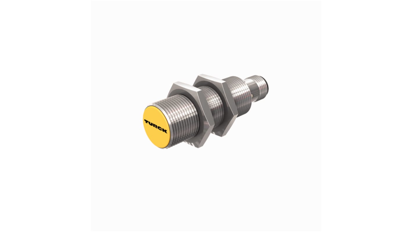 Sensore di prossimità cilindrico Turck BI10U-MT18-IOL6X2-H1141, M18, rilevamento 10 mm, alimentazione 10-30 V c.c., IP68.