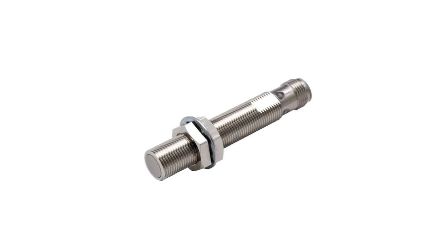 Sensore di prossimità cilindrico PNP Omron E2E-X4B1TL12-M1, rilevamento 4 mm, custodia in ottone, grado di protezione IP67.