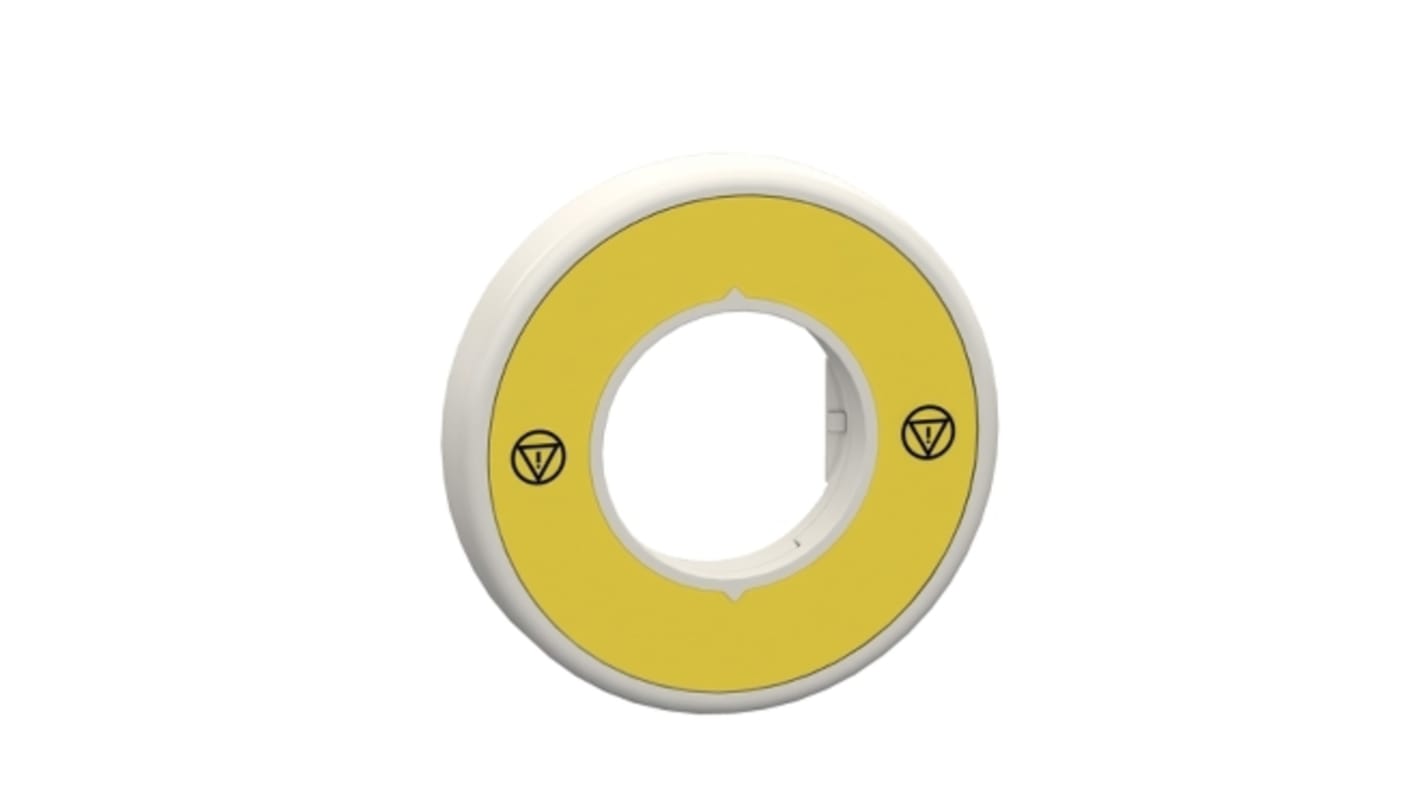 Anello legenda illuminato Schneider Electric per pulsante di arresto, 24V, con LED bianco/rosso, compatibile con la serie Harmony.