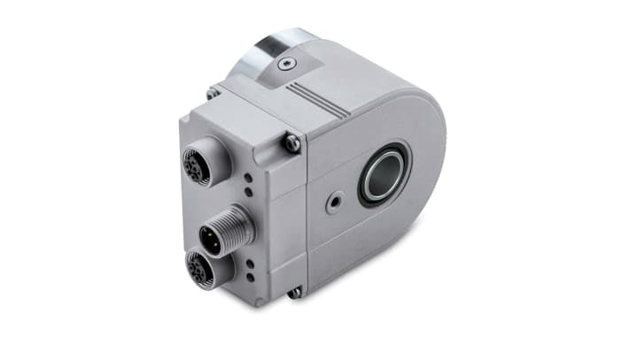 Encoder assoluto Baumer EAL580-TNC.5WEC.18130.A, 12 mm, interfaccia EtherCAT, risoluzione 18 bit, IP65, montaggio flangia.