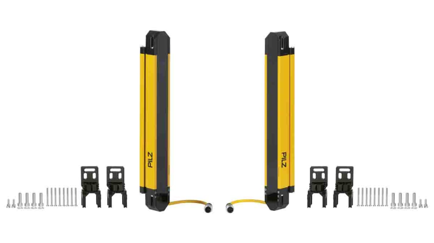 Pilz 632022, barriera fotoelettrica PSEN opII3H, risoluzione 30mm, altezza protezione 450mm, distanza rilevamento 0.2-18m.