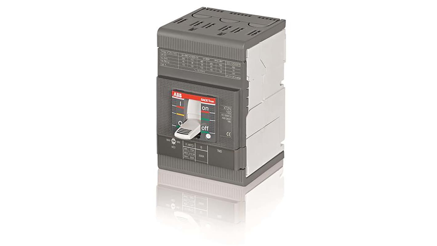 Interruttore magnetotermico scatolato ABB 67011, 3 poli, 20A, 690V, rilascio termomagnetico, montaggio frontale.