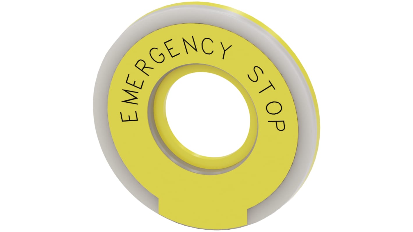 Piastra di supporto arresto di emergenza Siemens, serie SIRIUS ACT, in metallo e plastica, installazione snap-on, grado di protezione elevato.