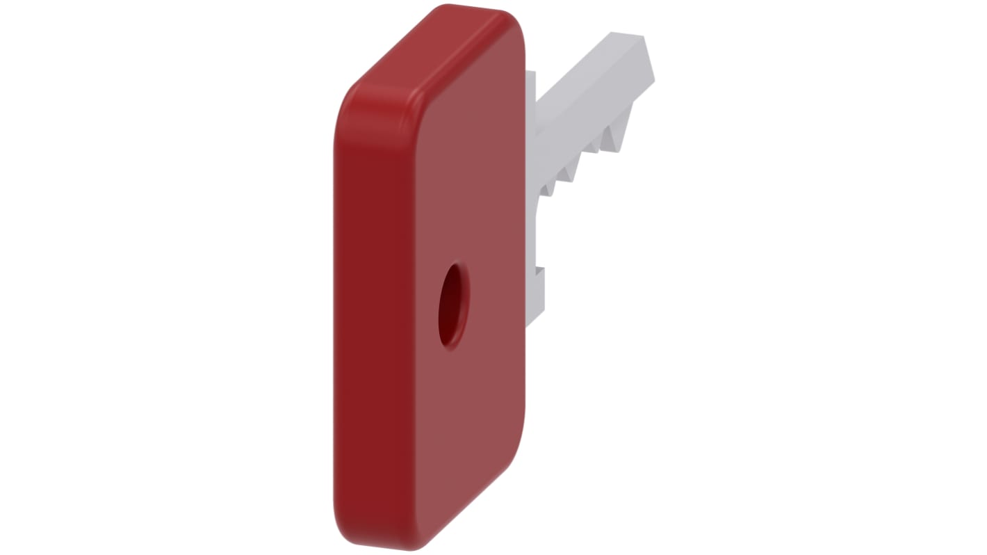 Chiave per interruttore a chiave Siemens SIRIUS ACT, robusta, in metallo e plastica, colore rosso, per installazione rapida.