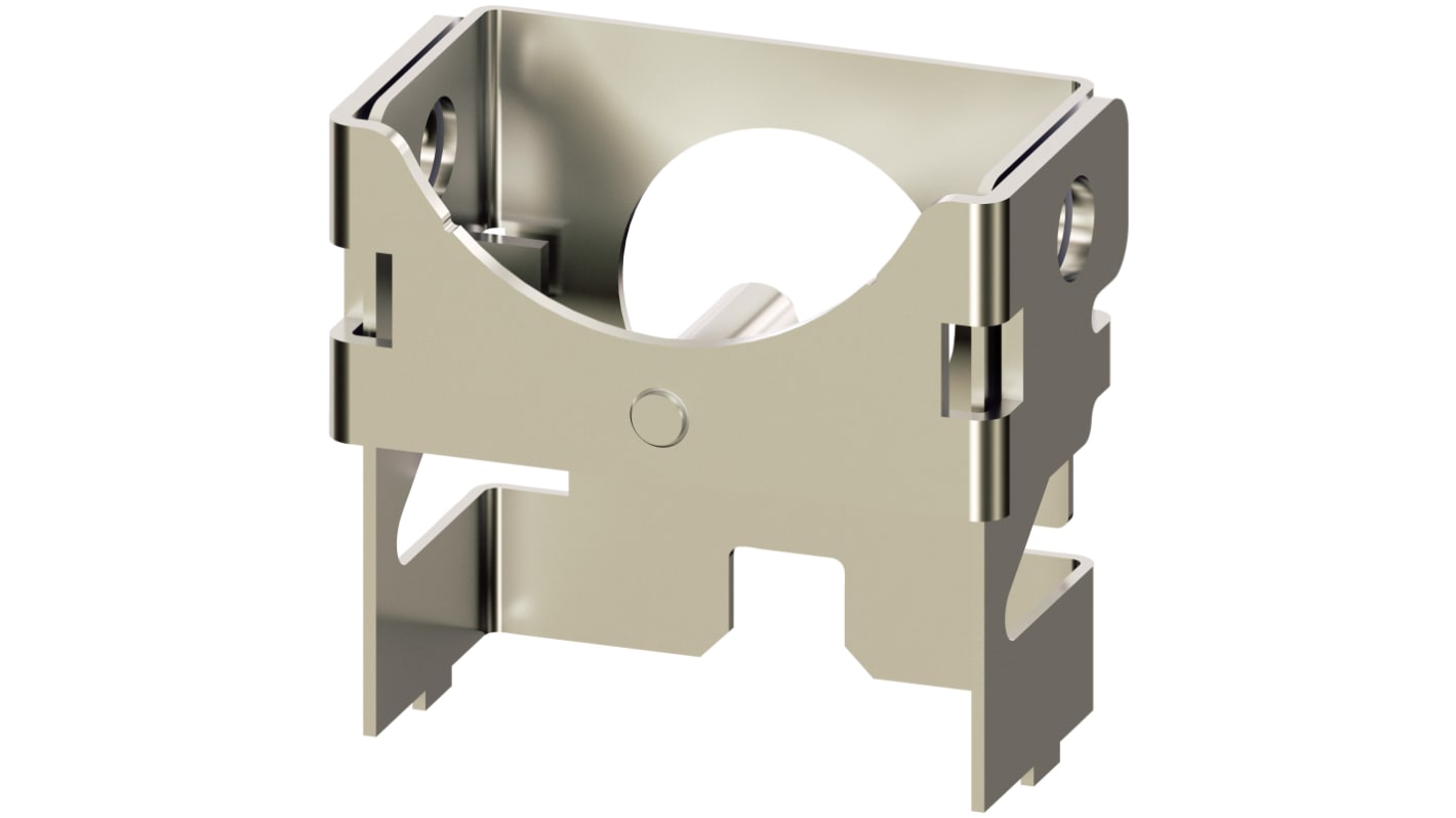 Dispositivo di bloccaggio Siemens 3SU1950-0DN80-0AA0 in metallo, attivazione a pulsante 22 mm, installazione snap-on, resistente a polvere e oli.