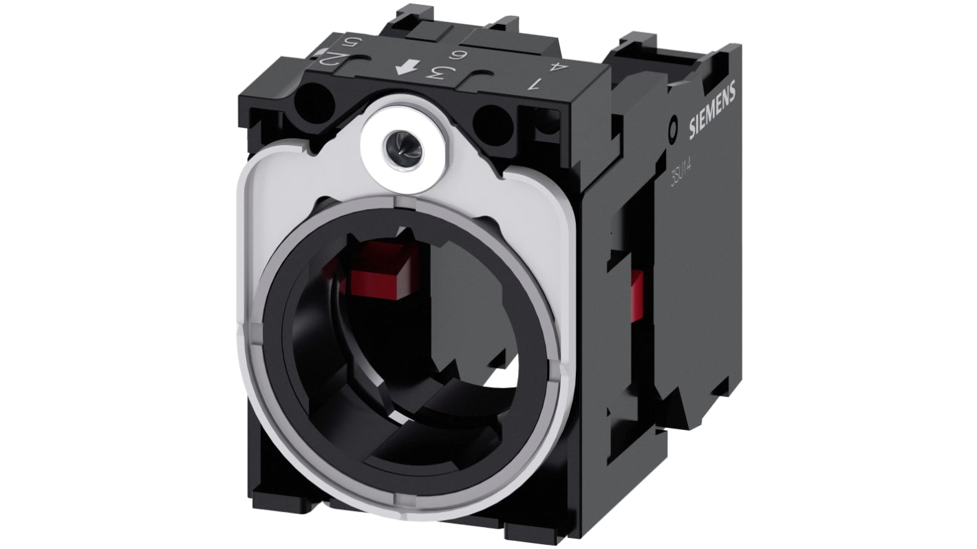 Siemens blocco contatti DPNC 2NC, tensione 5-500 V, supporto per 3 moduli, installazione snap-on, compatibile PROFINET.