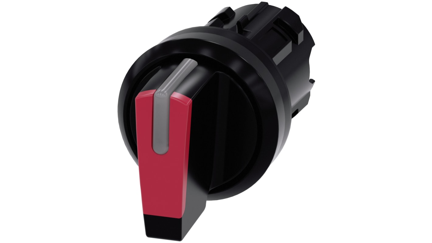 Selettore illuminato Siemens SIRIUS ACT, 3 posizioni, diametro foro 22 mm, protezione IP66/IP67/IP69K, montaggio snap-on.