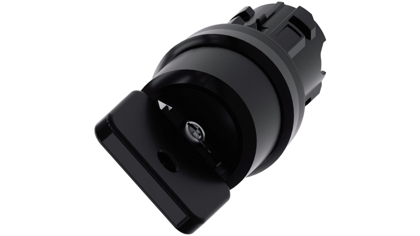 Testa selettore Siemens SIRIUS ACT, 2 posizioni, diametro foro 22 mm, attivazione momentanea, protezione IP66/IP67/IP69K.