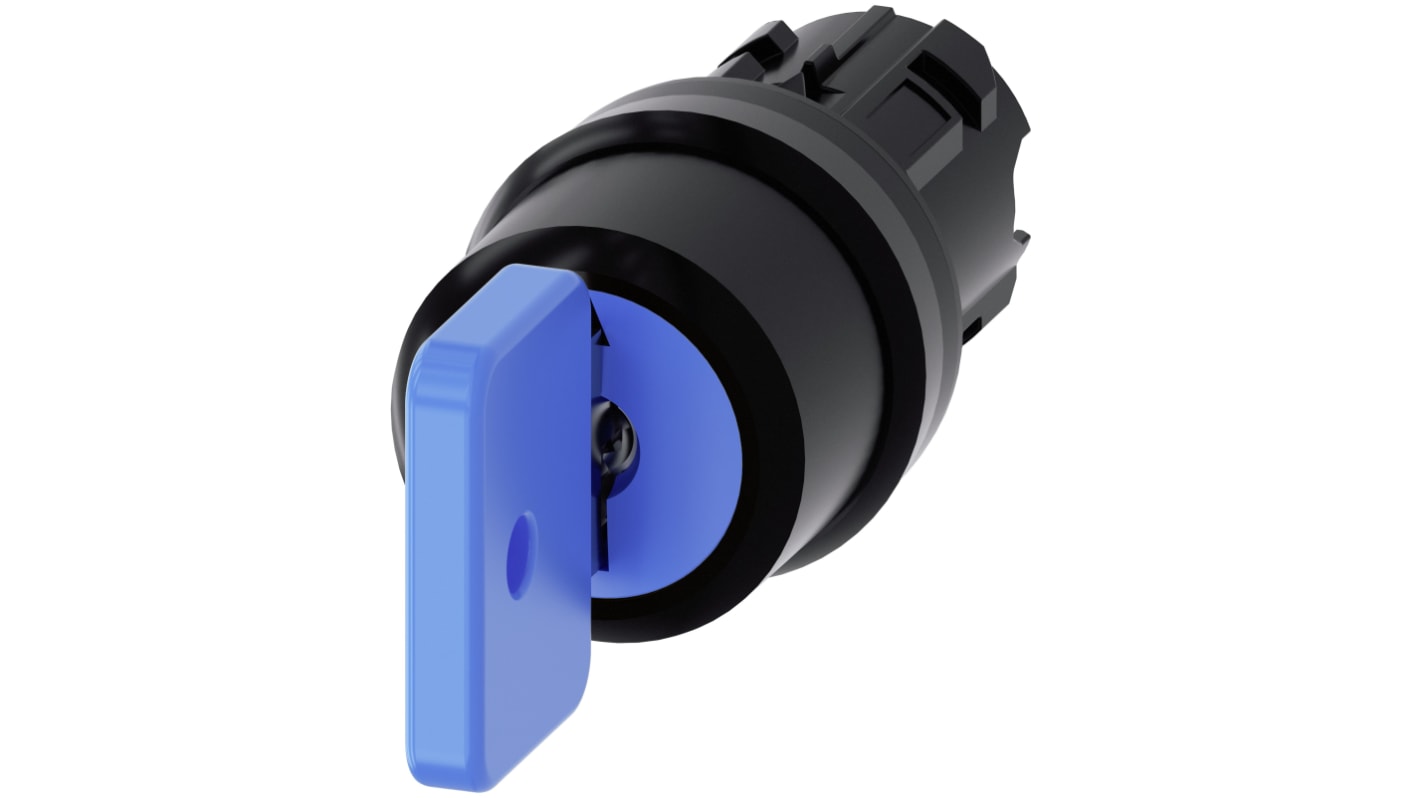 Testa selettore Siemens SIRIUS ACT, 3 posizioni, diametro foro 22 mm, attivazione stabile, protezione IP66/IP67/IP69.