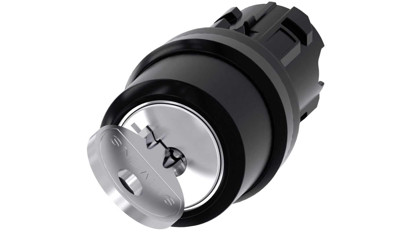 Testa selettore Siemens SIRIUS ACT, 2 posizioni, diametro 22 mm, attivazione momentanea, protezione IP66/IP67/IP69K.