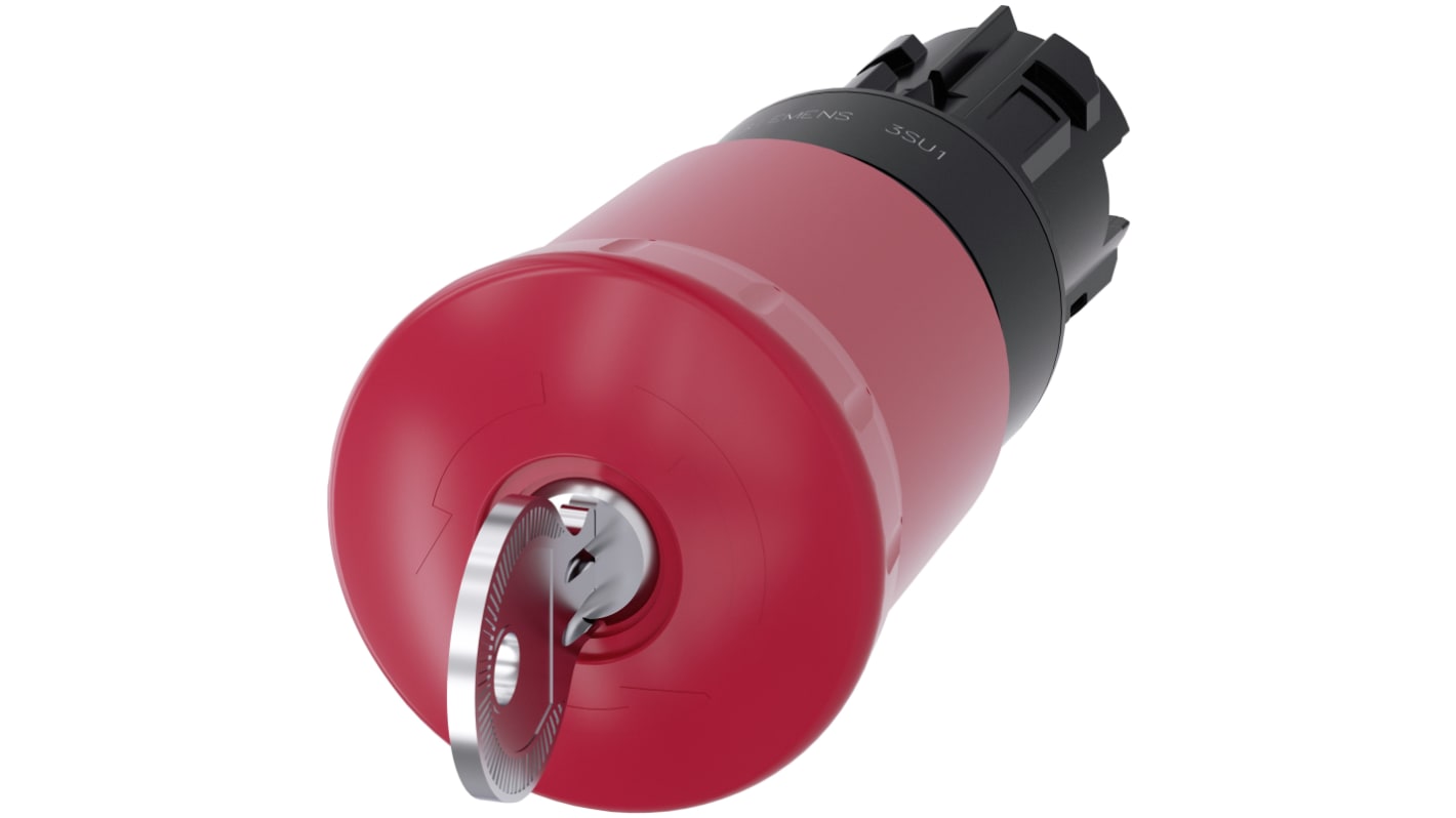 Pulsante di arresto di emergenza Siemens, montaggio a pannello, diametro 22 mm, colore rosso, grado di protezione IP66/IP67/IP69.