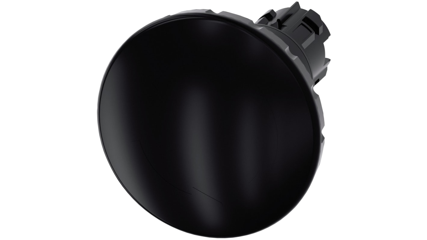 Attuatore pulsante Siemens SIRIUS ACT, rotondo, diametro 60mm, montaggio snap-on, protezione IP66/IP67/IP69K, adatto per ambienti industriali.