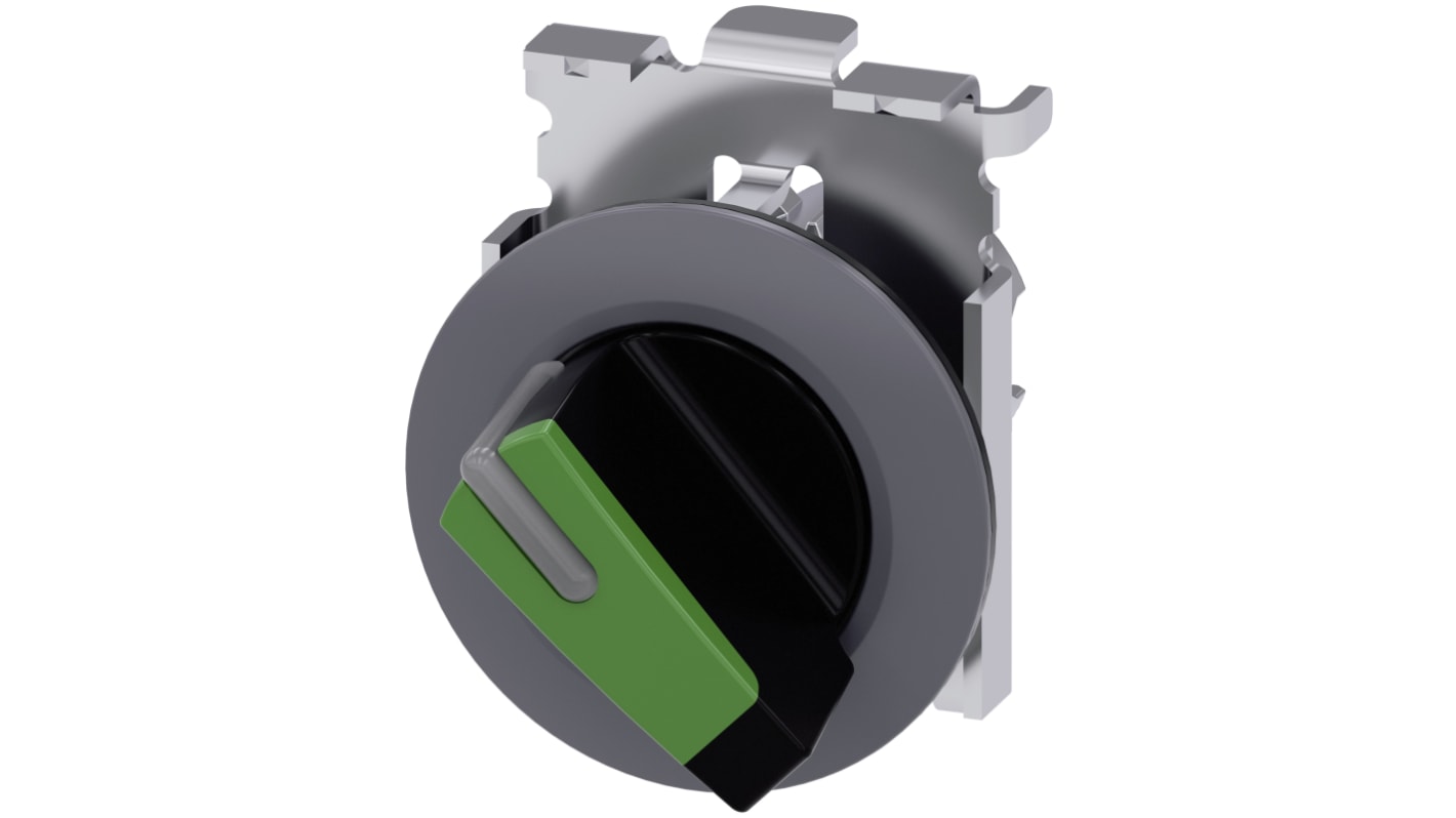 Selettore Siemens SIRIUS ACT 2 posizioni, diametro foro 30mm, illuminato, grado di protezione IP66/IP67/IP69K. Montaggio snap-on.