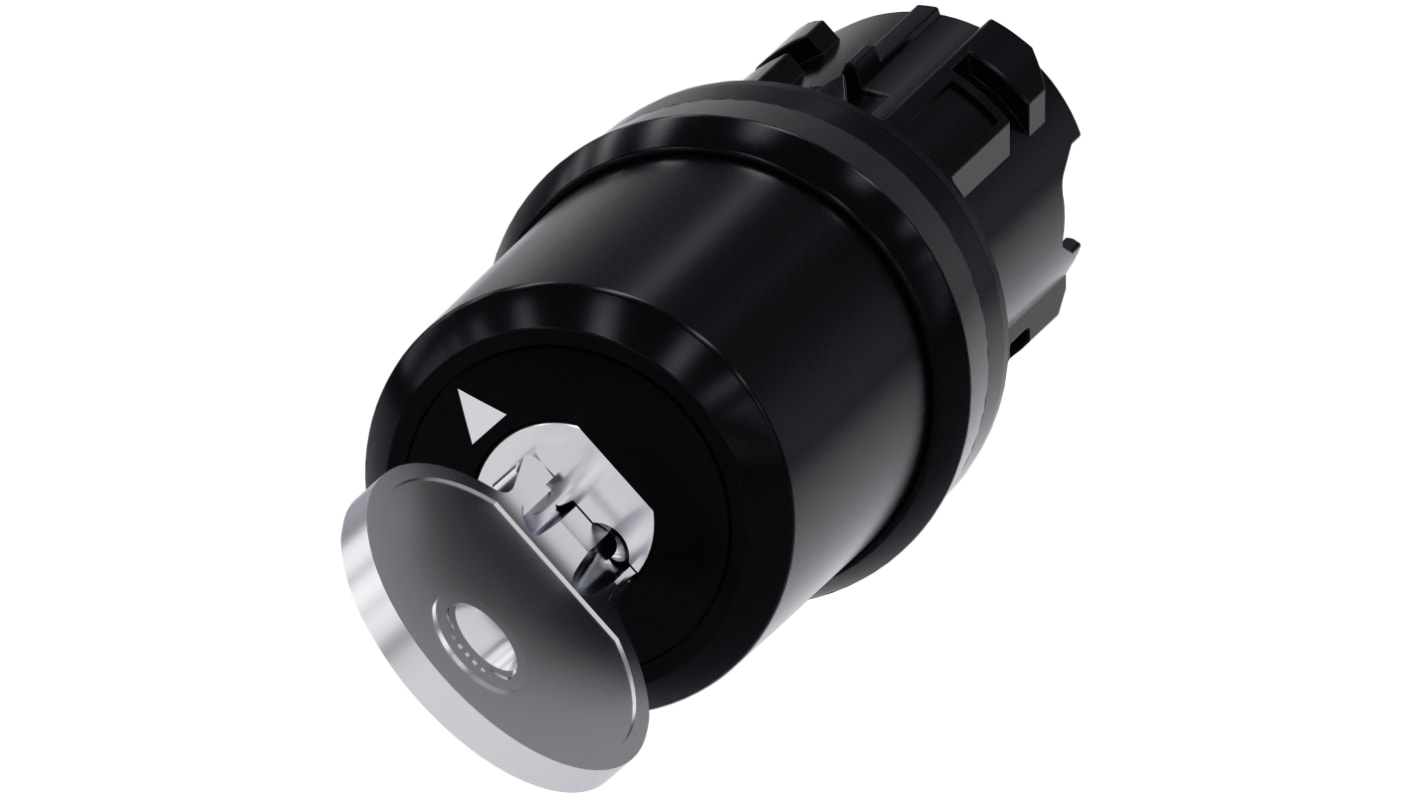 Testa selettore Siemens SIRIUS ACT, 2 posizioni, diametro 22mm, attivazione momentanea, protezione IP66/IP67/IP69.