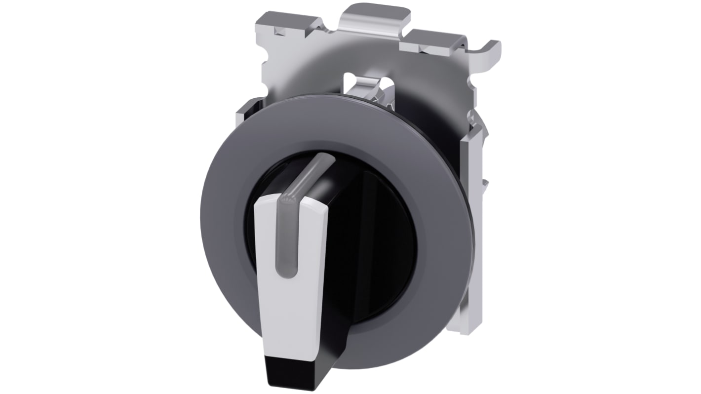 Selettore Siemens SIRIUS ACT, 3 posizioni, diametro foro 30mm, attivazione momentanea, illuminato, grado di protezione IP66/IP67/IP69K.