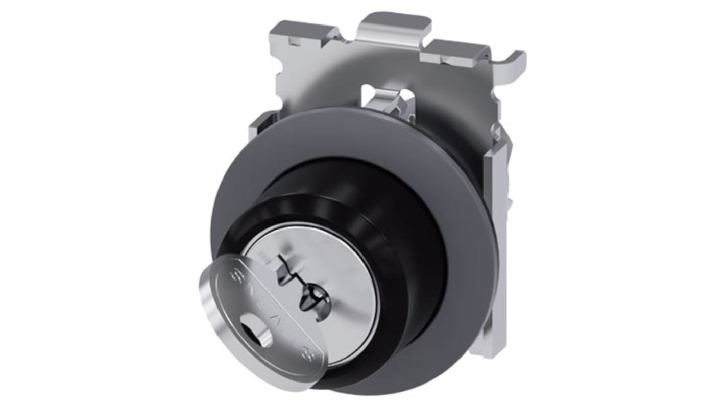 Testa selettore Siemens SIRIUS ACT, 2 posizioni, diametro foro 30mm, protezione IP66/IP67/IP69, installazione snap-on.