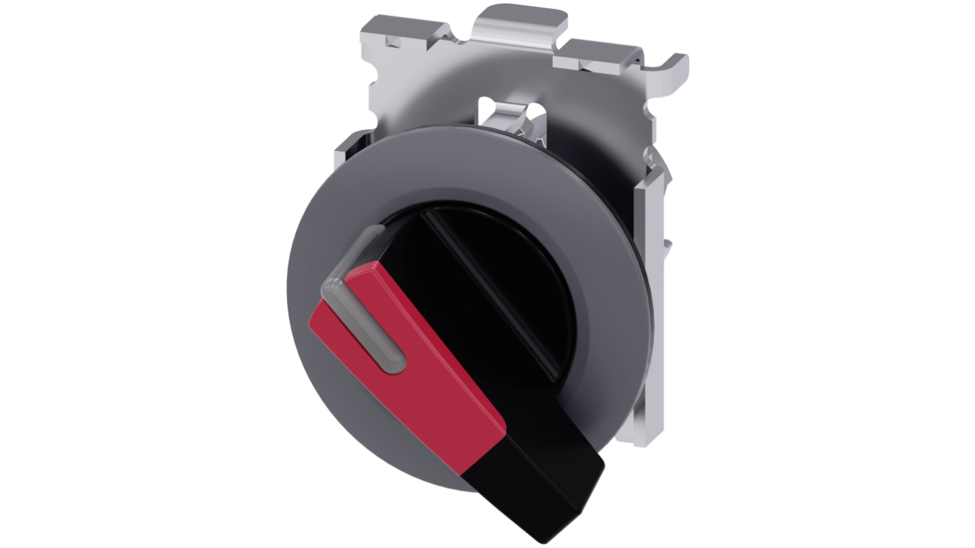 Selettore Siemens SIRIUS ACT, 2 posizioni, diametro foro 30mm, attivazione momentanea, illuminato, grado di protezione IP66/IP67/IP69K.