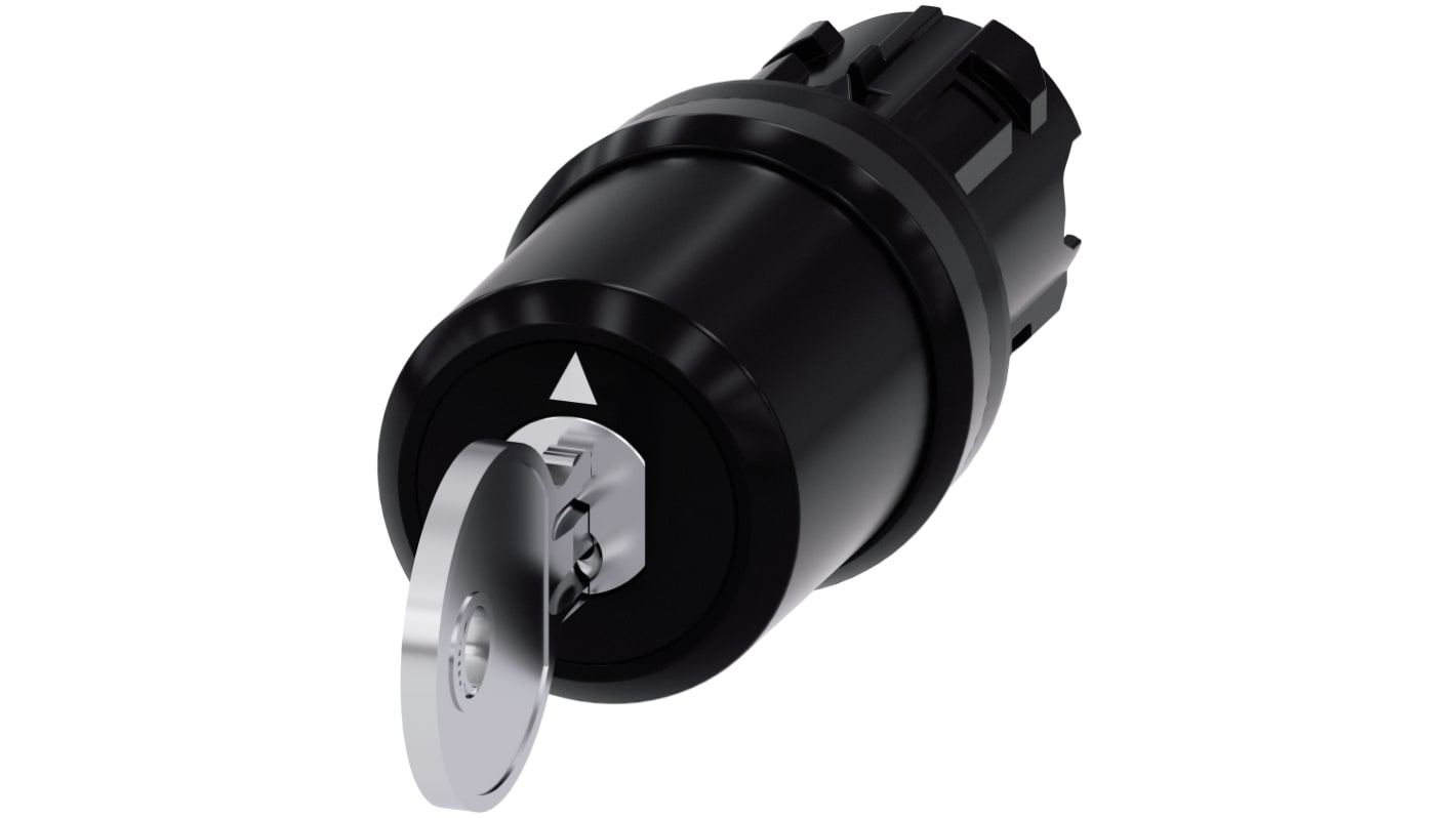 Testa selettore Siemens SIRIUS ACT, 3 posizioni, diametro foro 22mm, attivazione stabile, protezione IP66/IP67/IP69.