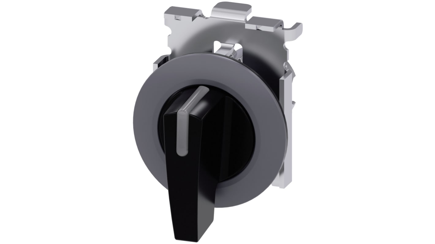 Selettore Siemens SIRIUS ACT, 3 posizioni, diametro foro 30mm, attivazione momentanea, illuminato, grado di protezione IP66/IP67/IP69K.