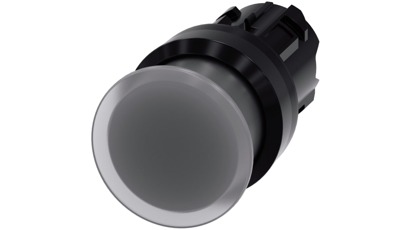 Siemens attuatore pulsante instabile SIRIUS ACT, diametro 30mm, trasparente, IP66/IP67/IP69K, montaggio snap-on.