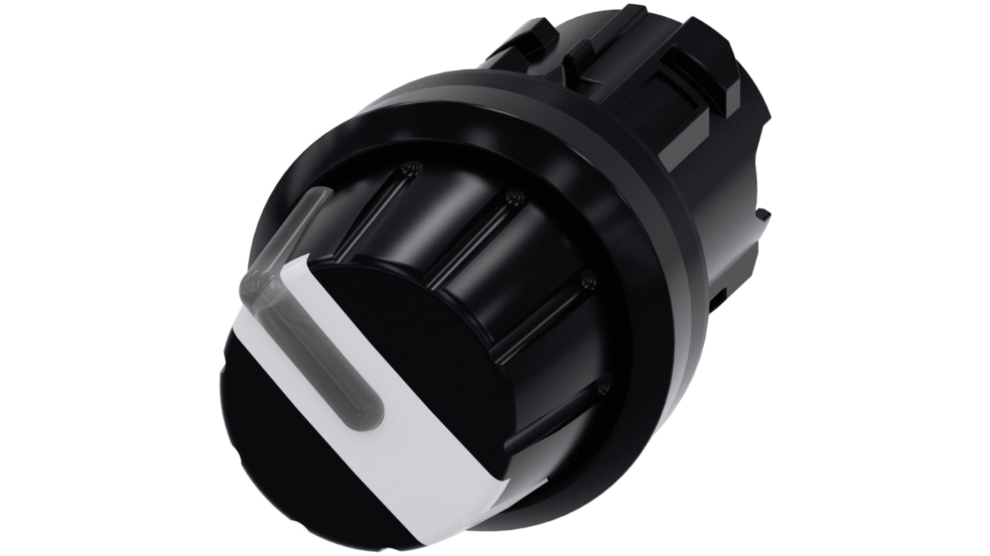 Selettore Siemens SIRIUS ACT, 2 posizioni, diametro foro 22mm, illuminato, montaggio senza attrezzi, protezione IP66/IP67/IP69K.