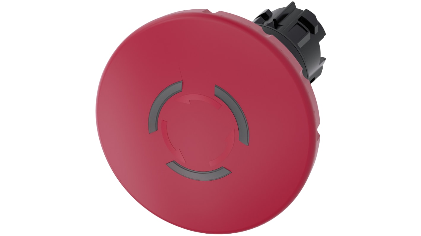 Pulsante di arresto di emergenza Siemens 3SU1001-1JB20-0AA0, montaggio a pannello, diametro 22mm, illuminato, grado di protezione IP66/IP67/IP69.