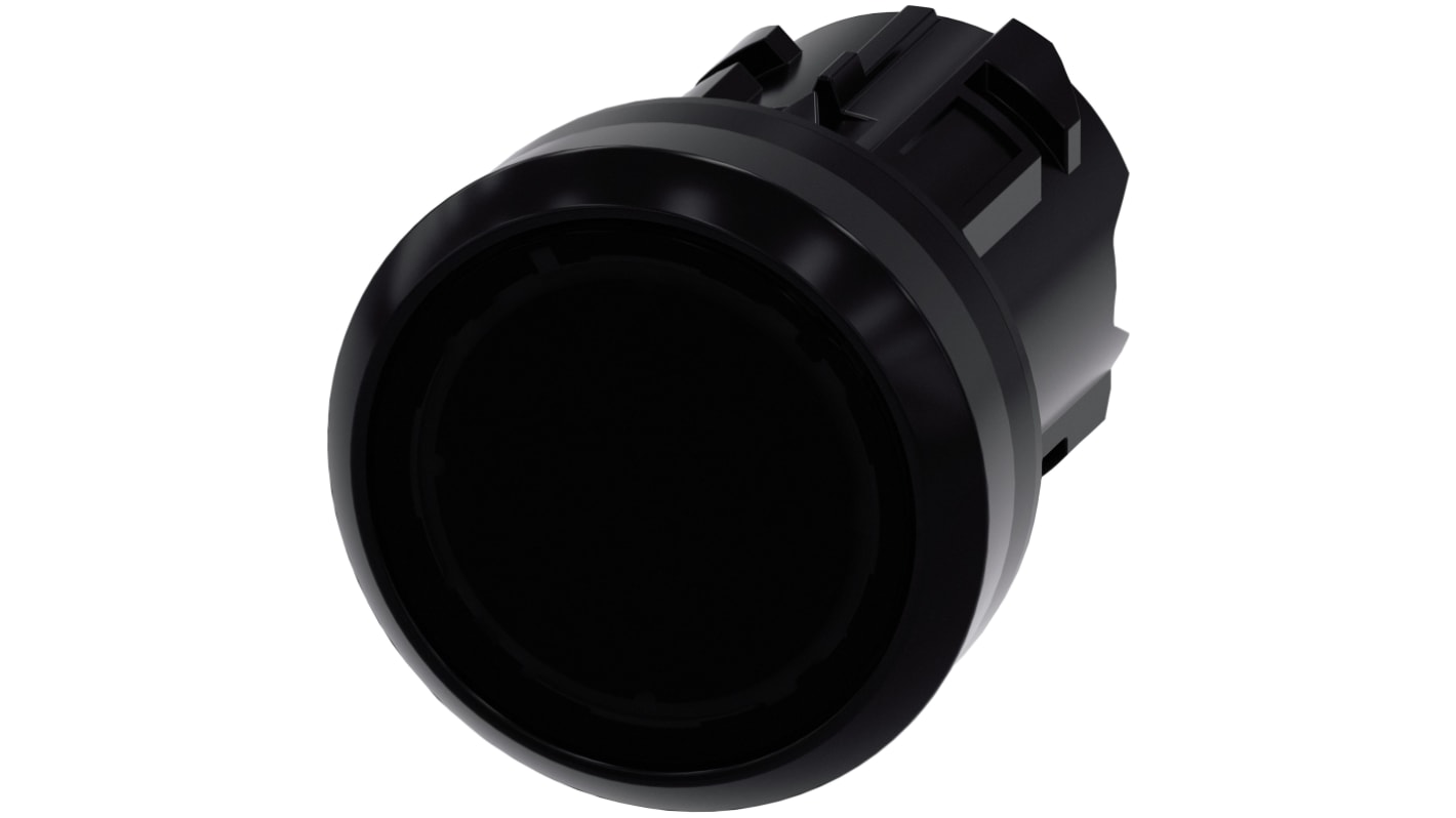 Attuatore pulsante instabile Siemens SIRIUS ACT, diametro foro 22mm, colore nero, protezione IP66/IP67/IP69K, montaggio snap-on.