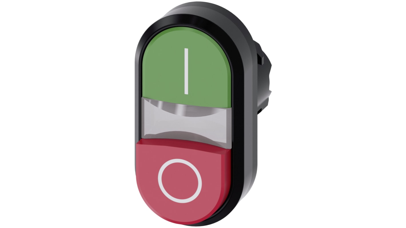 Attuatore pulsante instabile Siemens SIRIUS ACT, design ovale, diametro foro 22mm, protezione IP66/IP67/IP69K, montaggio snap-on.