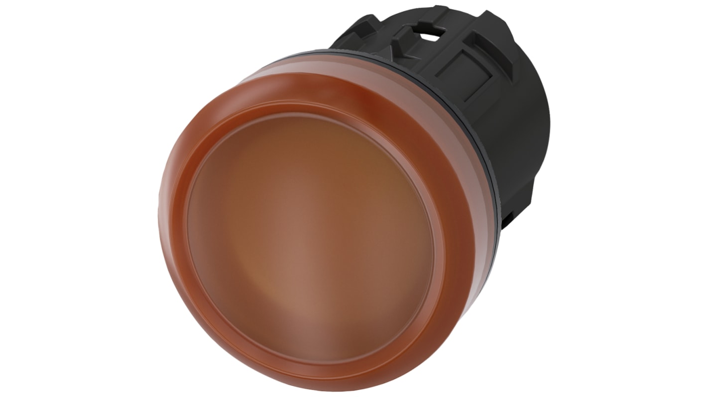 Spia luminosa Siemens SIRIUS ACT 22mm Ambra IP66/67/69K per ambienti industriali. Installazione semplice, resistente e protetta da polvere e umidità.