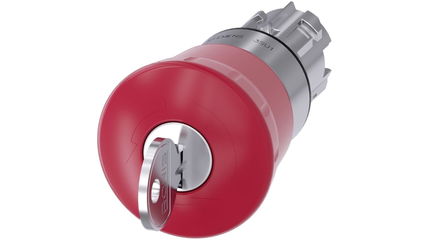 Pulsante di arresto di emergenza Siemens 3SU1050-1HG20-0AA0, montaggio a pannello, diametro foro 22mm, protezione IP66/IP67/IP69.