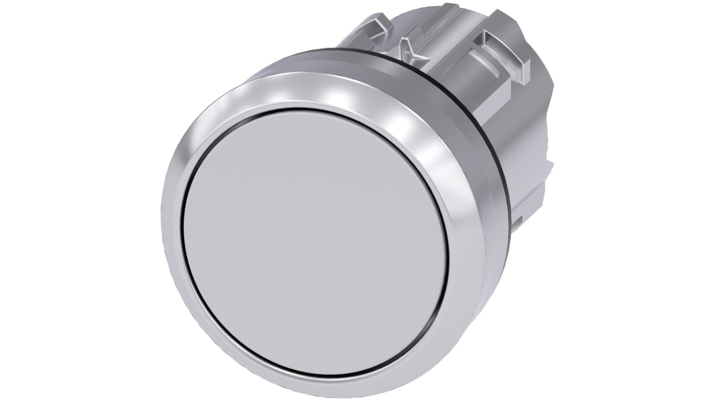 Attuatore pulsante instabile Siemens SIRIUS ACT, diametro foro 22 mm, protezione IP66/IP67/IP69K, installazione snap-on.