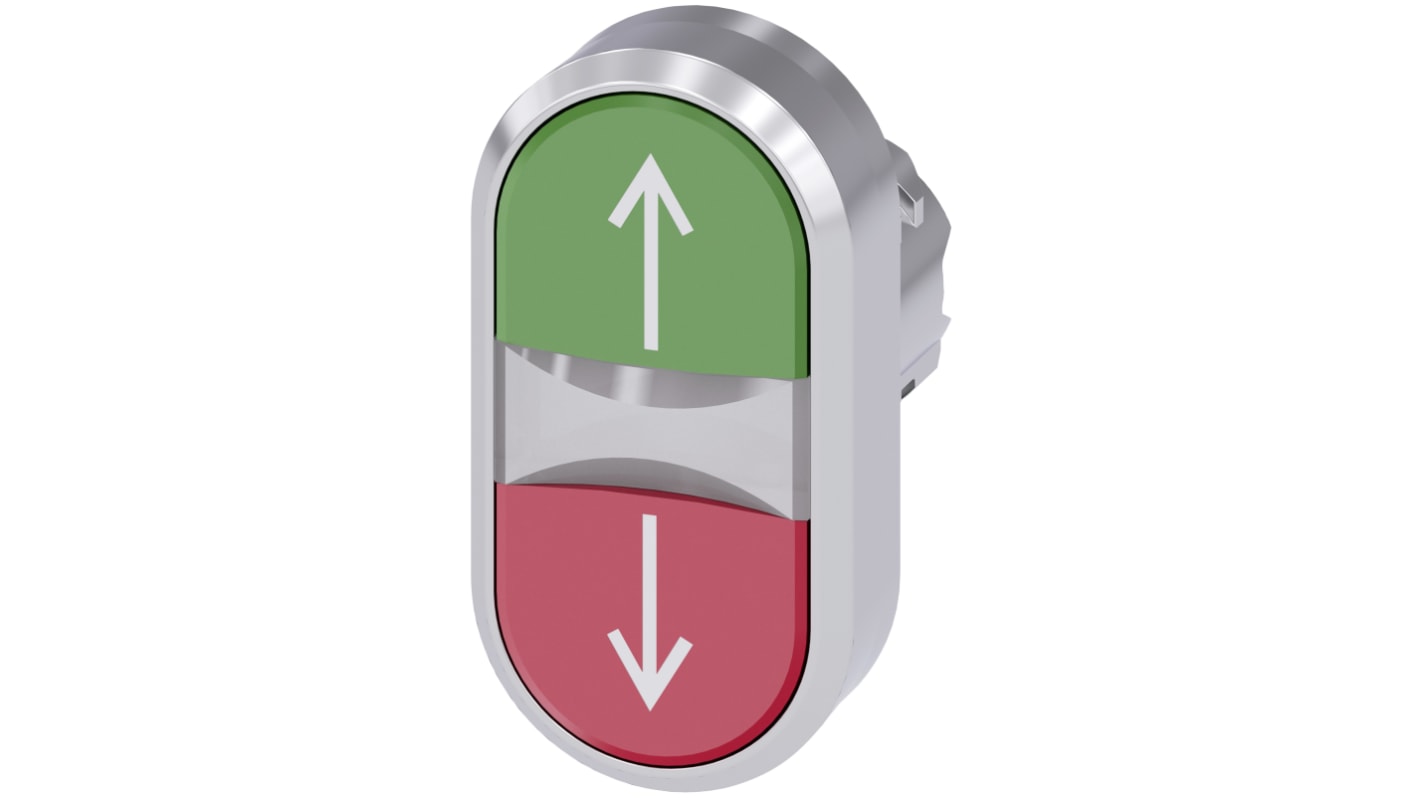 Attuatore pulsante instabile Siemens SIRIUS ACT, diametro foro 22mm, design ovale, protezione IP66/IP67/IP69K, montaggio snap-on.