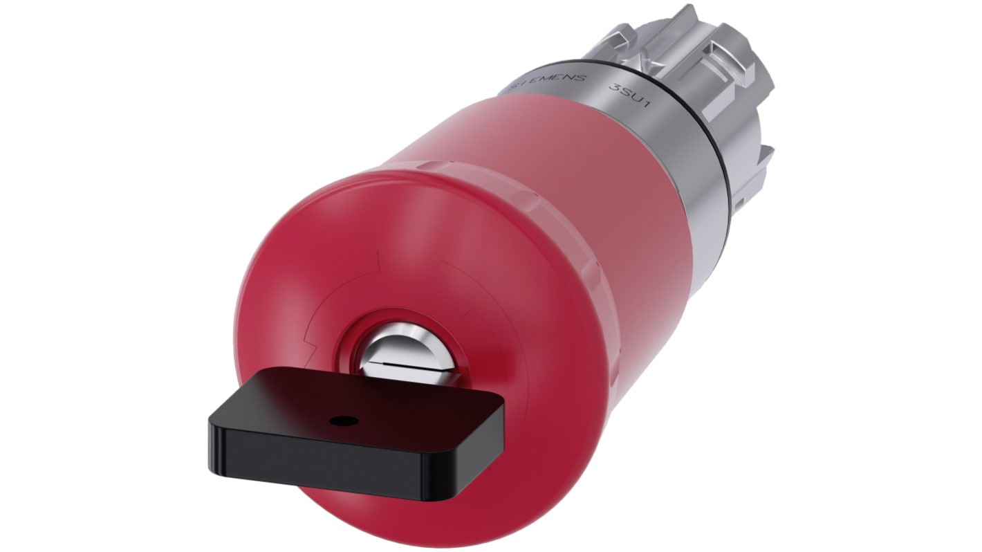 Pulsante di arresto di emergenza Siemens, montaggio a pannello, diametro foro 22mm, protezione IP66/IP67/IP69, attuazione a pulsante.