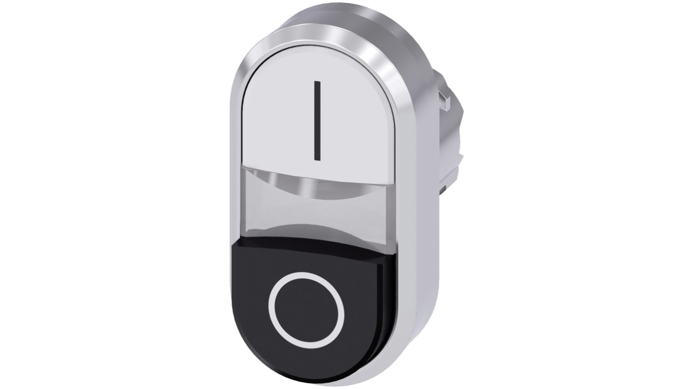 Attuatore pulsante instabile Siemens SIRIUS ACT, diametro foro 22 mm, design ovale, protezione IP66/IP67/IP69K, montaggio snap-on.
