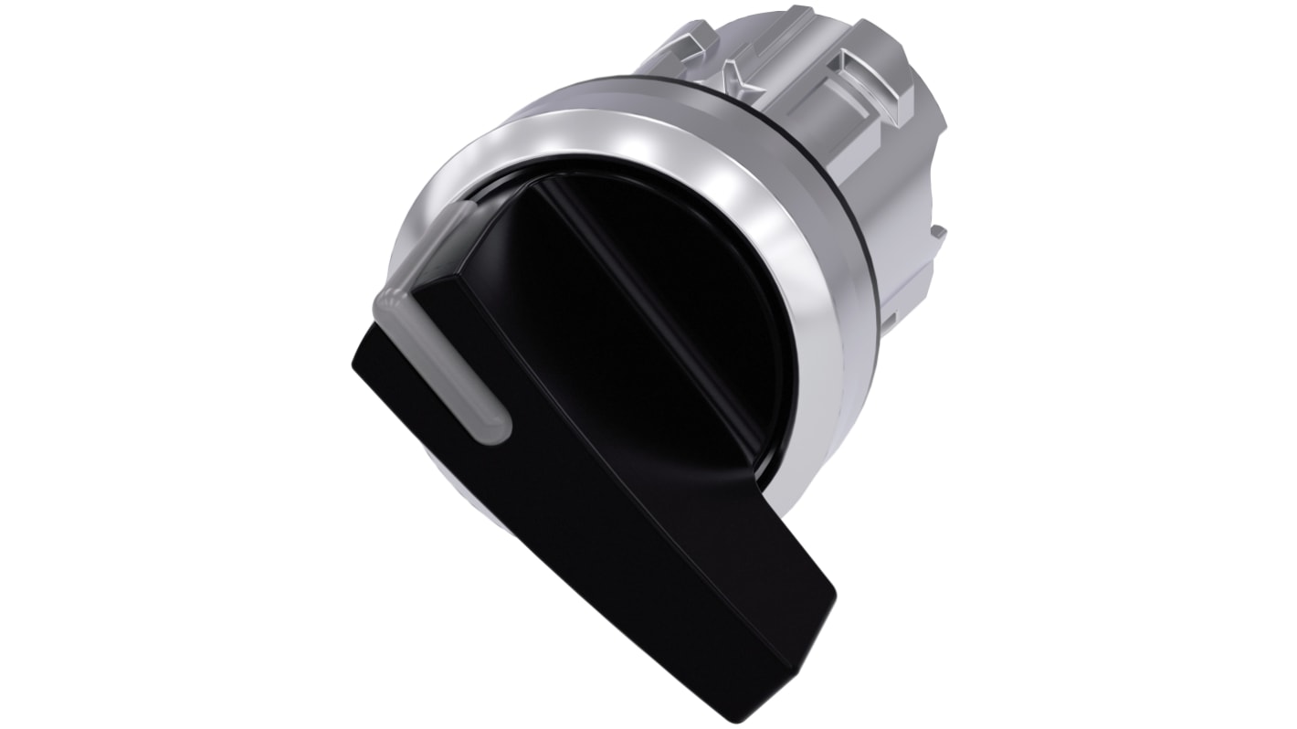 Selettore SIRIUS ACT Siemens 2 posizioni, diametro foro 22 mm, protezione IP66/IP67/IP69K, montaggio senza attrezzi.
