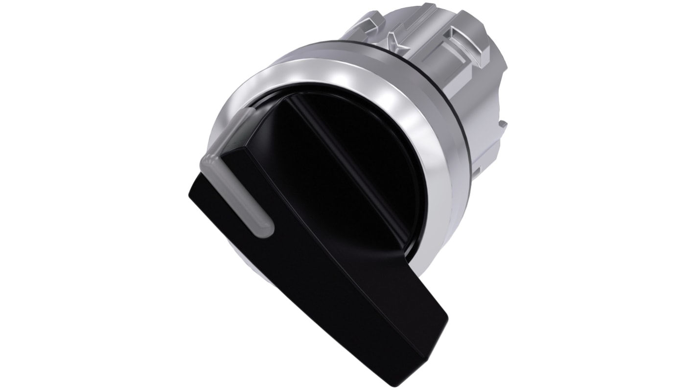 Selettore SIRIUS ACT Siemens 2 posizioni, diametro foro 22 mm, attivazione momentanea, design rotondo, montaggio snap-on.