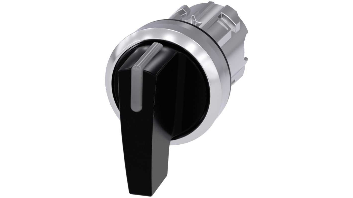 Siemens selettore SIRIUS ACT a 3 posizioni, diametro foro 22 mm, montaggio snap-on, protezione IP66/IP67/IP69K.
