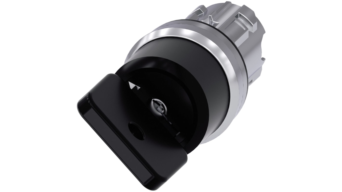 Testa selettore Siemens SIRIUS ACT, 2 posizioni, diametro foro 22 mm, protezione IP66/IP67/IP69K, montaggio senza attrezzi.