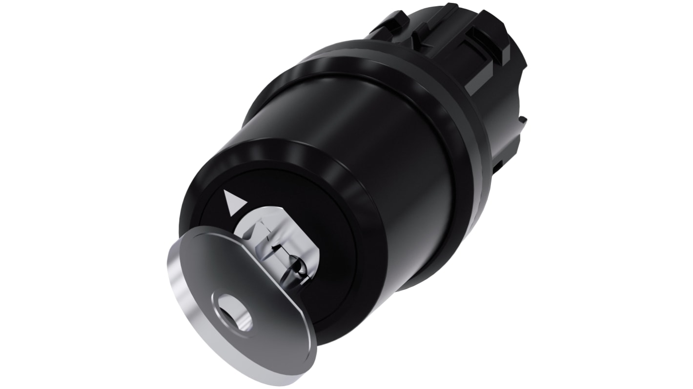 Testa selettore Siemens SIRIUS ACT, 2 posizioni, diametro 22 mm, attivazione momentanea, protezione IP66/IP67/IP69K.